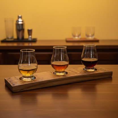 Used Oak Barrel Stave Whiskey Flight handcrafted wood product
