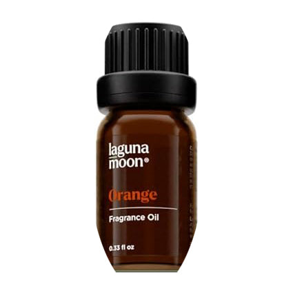 Laguna Moon Orange fragrance oil bottle with black cap and brown label.